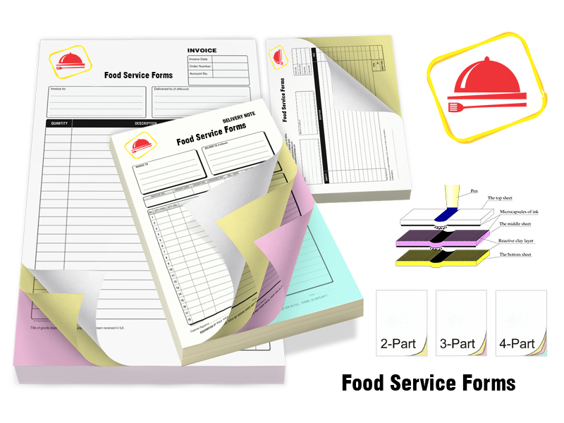 Professional Food Service Forms printing services Professional Food Service Forms printing services