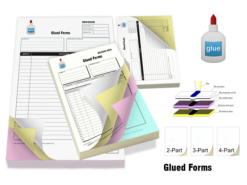 Professional Glued Carbonless Forms printing services